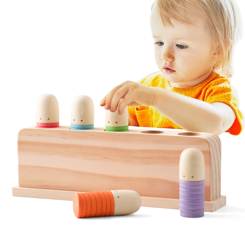 Kids Educational Songs - Montessori Toys Baby Wooden Bouncing Color