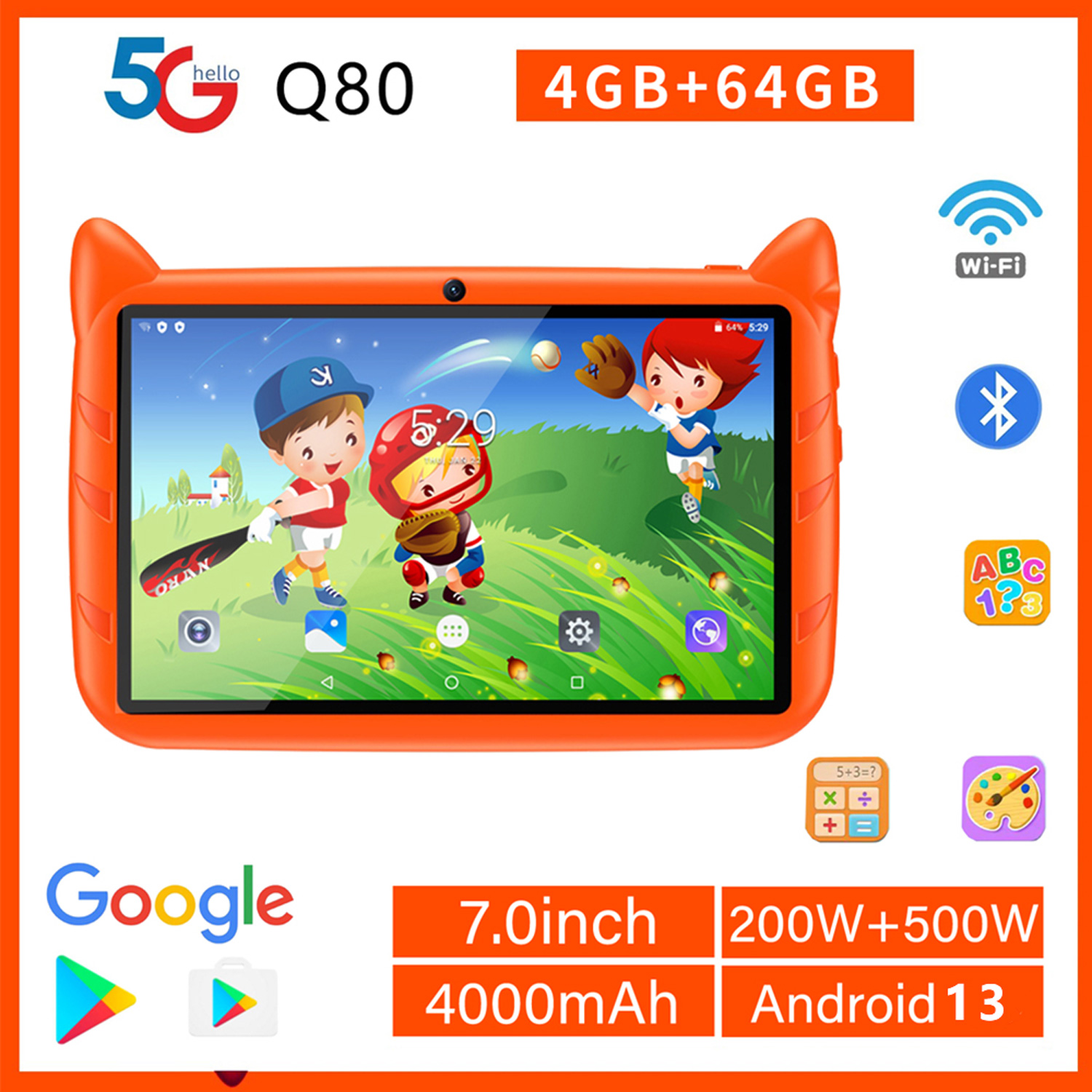 Kids Education Tablets - New 5G WiFi Kids Tablet 7