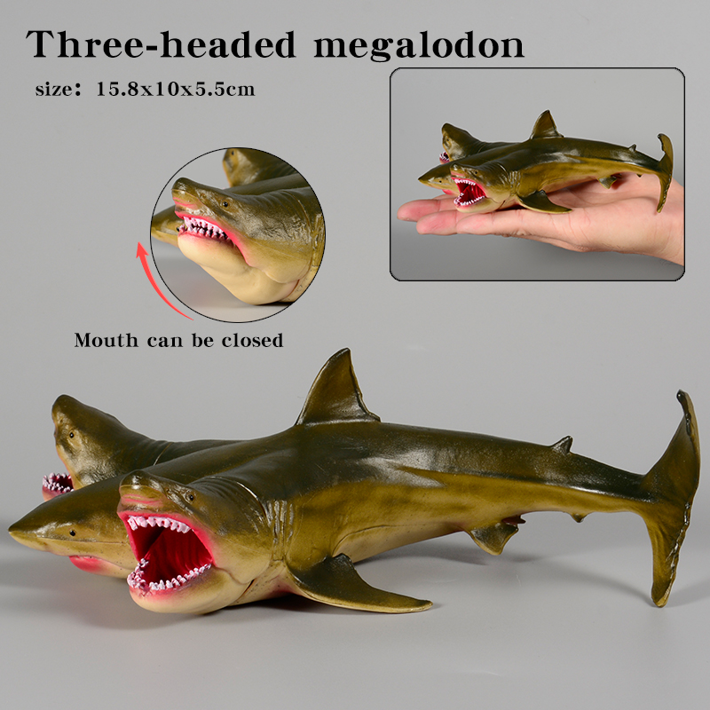 Kids Education Learn Tv - 3 Headed Great White Shark Figurine