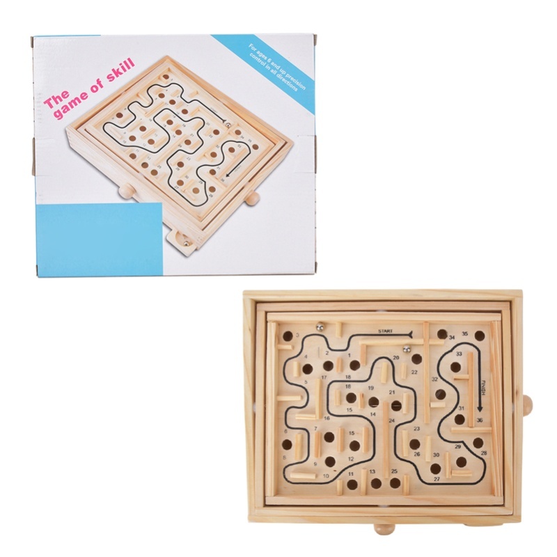 Kids Education Board - Adult Kid Wooden Educational Maze Brain