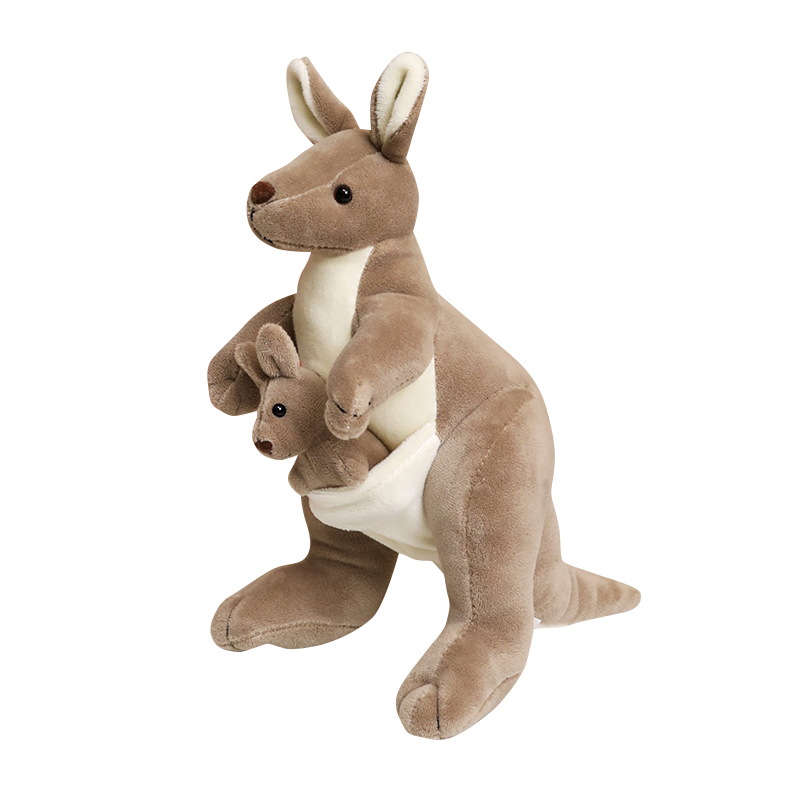 Kangaroo Kids Education - Realistic Mother Baby Kangaroo Plush Toy