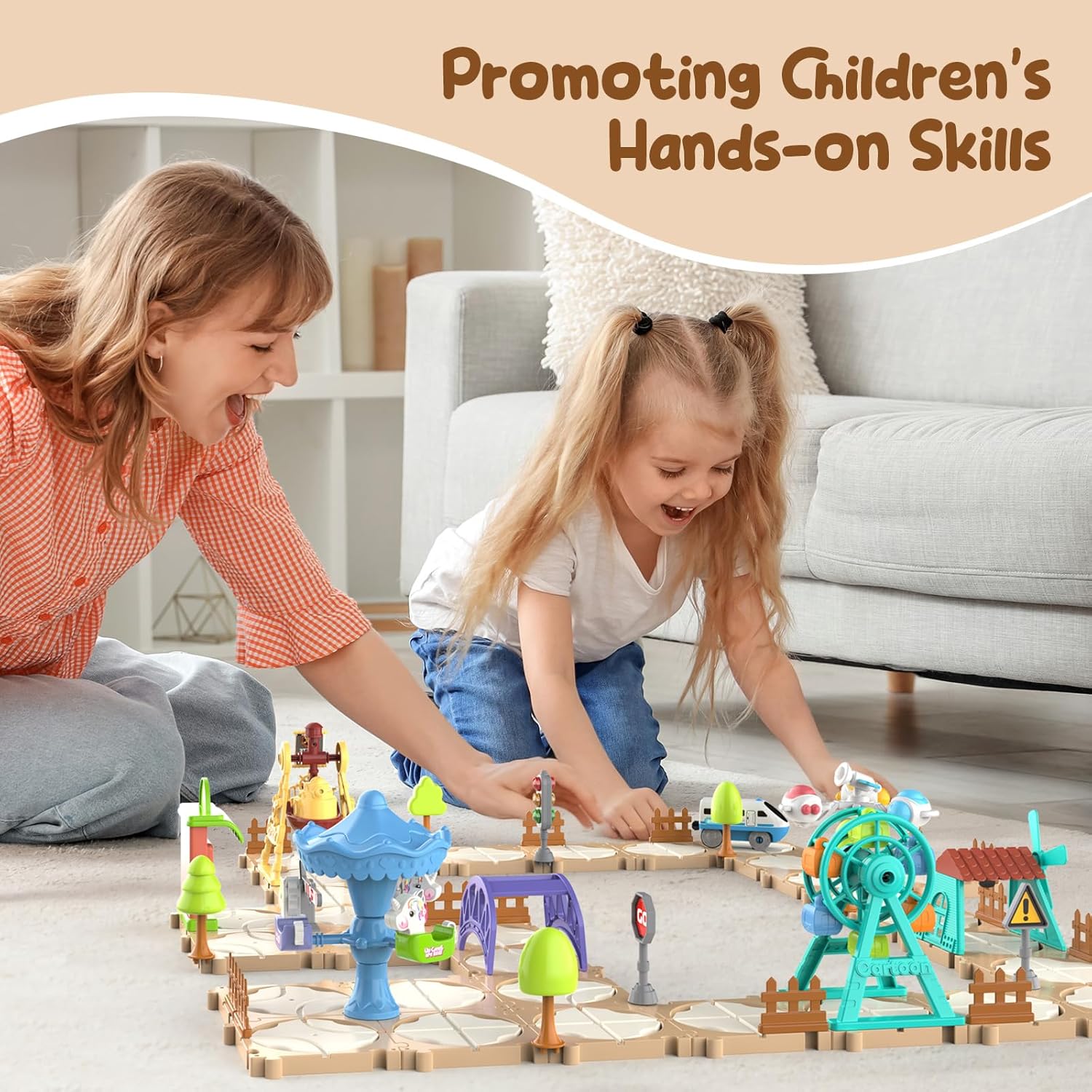 DIY Puzzle Track Car Set Assem - Kids Education Board ulasan dan harga
