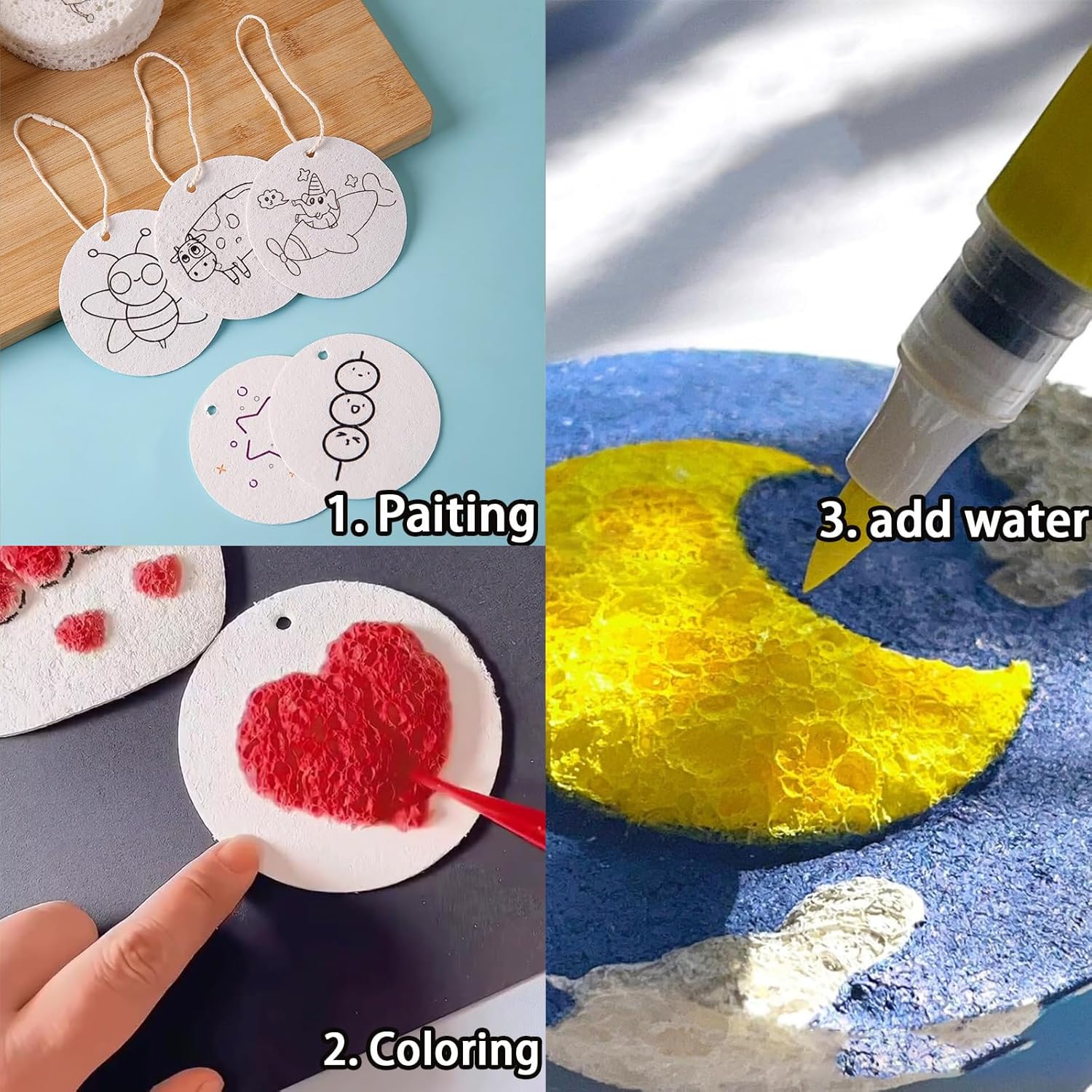 3D Puffy Foam Texture Painting - Kids Education Board ulasan dan harga