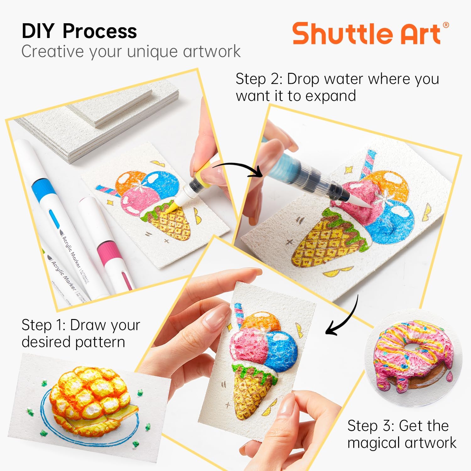 3D Puffy Foam Texture Painting - Kids Education Board ulasan dan harga