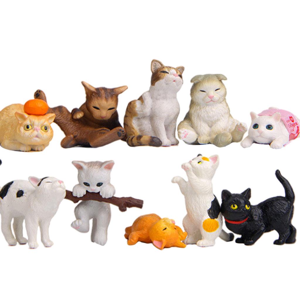 10/Set Adorable Cat Figures St - Kids Education Learn Tv ulasan dan harga