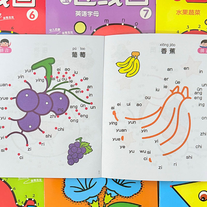 8Pcs Kids Connect the Dots Col - Kids Early Education Books ulasan dan harga